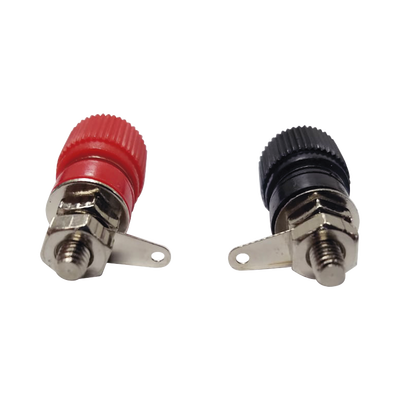 EPCOM INDUSTRIAL Par de Bornes Negro/Rojo Aislados para Chasis. MOD: EI-71240