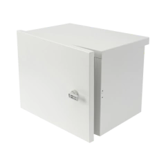 EPCOM INDUSTRIAL Gabinete para instalación de 2 Baterías PL4012, Fabricado en Lámina Galvanizada, Opción para montar en poste (No incluido) MOD: EI-PCB-04-03-03-W3