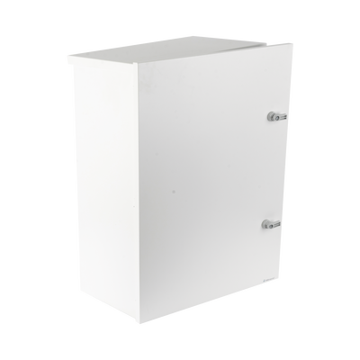 LINKEDPRO BY EPCOM Gabinete para instalación de 2 Baterías PL110D12, Fabricado en Lámina Galvanizada, Accesorios para piso o poste (No incluidos) MOD: EI-PCB-04-07-03-W3S