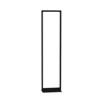 LINKEDPRO BY EPCOM Rack de 2 Postes (Doble Perforación), Estándar 19", 45 Unidades, Fabricado en Acero, Base "L" para Anclar a Piso. MOD: EI-RL-5545-DR