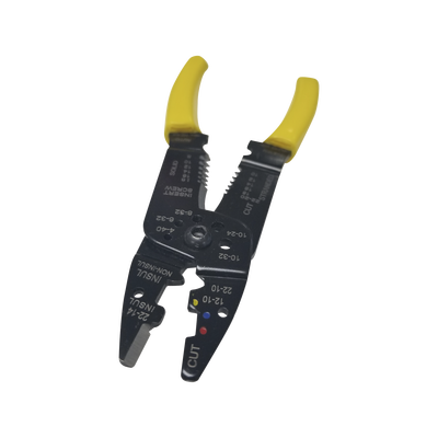 EPCOM POWERLINE Pinza Cortacables / Pelacables 10 a 22 AWG con Plegador de Conectores. MOD: EP204B