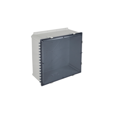 STI Gabinete de Policarbonato, IP66 para Uso en Interior o Exterior, Puerta Ahumada y Removible EP242410-T