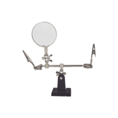 EPCOM POWERLINE Soporte con lupa y dos brazos con clip. Ideal para trabajos de soldadura. MOD: EP-390