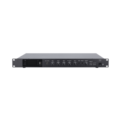 EPCOM PROAUDIO Amplificador de Audio | 1 canal | 350 W | Sistema 100V y Baja Impedancia | 4 Entradas de Micrófono Balanceadas | Bluetooth | USB | SD | FM | Montaje en Rack MOD: EP-B350DTB