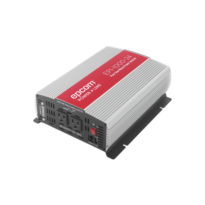 EPCOM POWERLINE Inversor de Corriente Onda Pura 1000W, Ent: 24 Vcc, Sal: 115 Vca 60 Hz MOD: EPI-1000-24