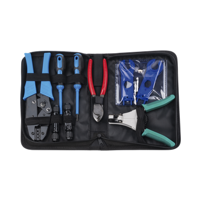 EPCOM POWERLINE Juego de Herramientas y Accesorios, para Instalación de Sistema Solar. Incluye: Pinzas (3), Desarmadores (2), Llaves (2) y Accesorios (7). MOD: EPMC42