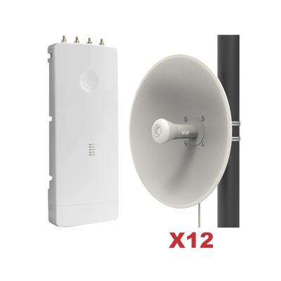 CAMBIUM NETWORKS Kit de 1 estación base ePMP3K MU-MIMO 4X4 802.11ac + 10 C050910M171A + 2 C050910M171A de regalo EPMP3K-HS1