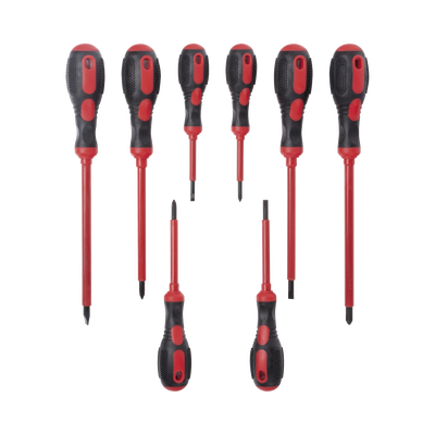 EPCOM POWERLINE Juego de 8 Desarmadores con Aislante para Electricistas. MOD: EP-NTK9