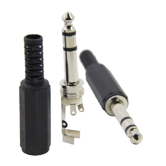 EPCOM PROAUDIO Conector macho de 6,3 mm con funda de plastico (estereo) MOD: EP-TRS