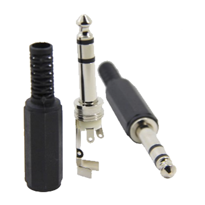 EPCOM PROAUDIO Conector macho de 6,3 mm con funda de plastico (estereo) MOD: EP-TRS