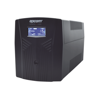 EPCOM POWERLINE UPS de 1500VA/900W / Topología Línea Interactiva / Entrada y Salida 120 Vca/ Clavija NEMA 5-15P / 6 Tomas NEMA 5-15R MOD: EPU1500LCD