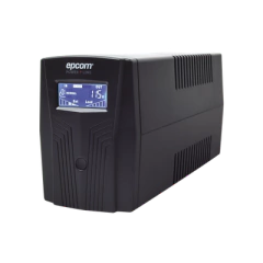 EPCOM POWERLINE UPS de 600VA/360W / Topología Línea Interactiva / Entrada y Salida 120 Vca / Clavija NEMA 5-15P / 4 Tomas NEMA 5-15R MOD: EPU600LCD