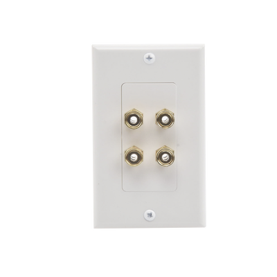 EPCOM PROAUDIO Placa de Pared | Postes de Unión Tipo Banana | Conexión para 2 Altavoces | Fácil Instalación | Conectores Chapados en Oro MOD: EP-WP2S