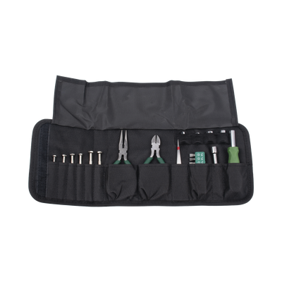 EPCOM POWERLINE Juego de Herramientas en Estuche Portátil con 25 Pzas. (Desarmadores Finos + Pinzas + Puntas + Maneral). MOD: EP-ZH04