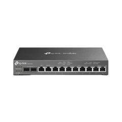 TP-LINK Router Multi-WAN, Switch con PoE y controlador / 2 puerto WAN/LAN SFP 1G / 1 puerto RJ45 WAN / 1 puerto WAN/LAN RJ45/ 8 puertos PoE LAN RJ45 / 24,980 Sesiones Concurrentes / Controlador Omada. MOD: ER7212PC