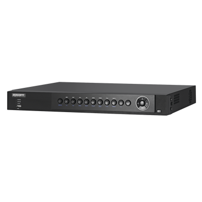 EPCOM DVR 3 Megapixel / 4 Canales TURBOHD + 2 Canales IP / 1 Bahía de Disco Duro / H.264+ / 4 Canales de Audio / 4 Entradas de alarma / Vídeoanálisis MOD: EV-3004-TURBO
