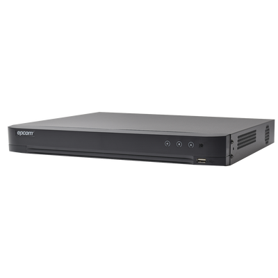 EPCOM DVR 4 Megapixel / 16 Canales TURBOHD + 8 Canales IP / 1 Bahía de Disco Duro / 16 Canales de Audio / Audio por Coaxitron / Evita Falsas Alarmas MOD: EV-4016TURBO-D/A