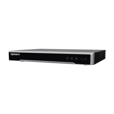 EPCOM DVR 8 Canales 4K TurboHD (Con Firmware)/ 8 Megapixel/ 1 Bahía de Disco Duro / 4 Canales de Audio / 8 Entradas de alarma / Videoanálisis EV5008TURBO-X