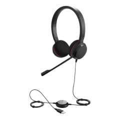 JABRA Jabra Evolve 20 DUO con conexión USB, micrófono con cancelación de ruido de ultima generación, configuración Plug and Play (4999-829-209) MOD: EVOLVE-20-DUO-UC