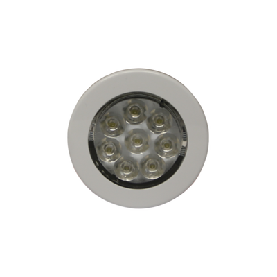 ECCO Mini luz de cortesía de 8 LEDs circular con bisel blanco 2.8" MOD: EW0210
