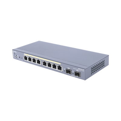 ENGENIUS Switch PoE Administrable de 8 puertos Gigabit 802.3 af de 61.6 W y Controlador para 50 Puntos de Acceso Serie Neutron/EnTurbo. MOD: EWS2910P