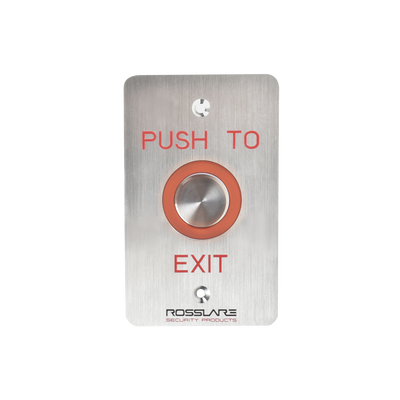 ROSSLARE SECURITY PRODUCTS Botón de salida Piezo-eléctrico/ con temporizador / color de LED configurable/ IP65. MOD: EX-06E-0