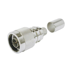 TANE Conector N Macho Plegable con Pin Cautivo para cable LMR de 75 Ohms MOD: EZ-400-NM-75