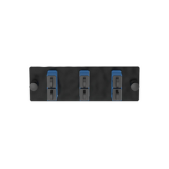 PANDUIT Placa Acopladora de Fibra Optica FAP, Con 3 Conectores SC Duplex (6 Fibras), Para Fibra Monomodo OS1/OS2, Color Azul MOD: FAP3WBUDSCZ