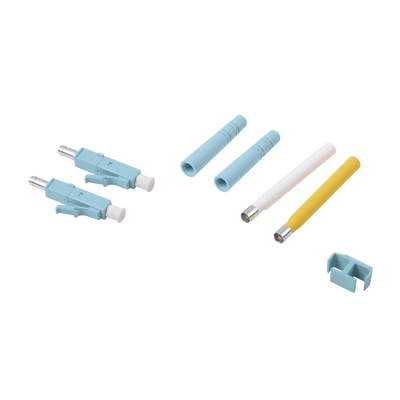 SIEMON Conector de Fibra Óptica LC Duplex, Epoxico, Fibra Recubierta, Multimodo, Color Aqua (No pre-pulido) MOD: FC2-LC-MM-J12