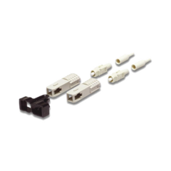 SIEMON Conector de Fibra Óptica SC Duplex, Epoxico, Fibra Recubierta, Multimodo, Botas Color Negro y Beige (No pre-pulido) FC2-SC-MM-B80