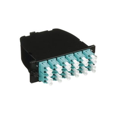 PANDUIT Casete OptiCom® de Fibra Óptica Multimodo OM3, Con 2 Conectores MPO a 12 LC Duplex, Polaridad Método A, Pérdida de Inserción Estándar MOD: FC2XN-24-10AS