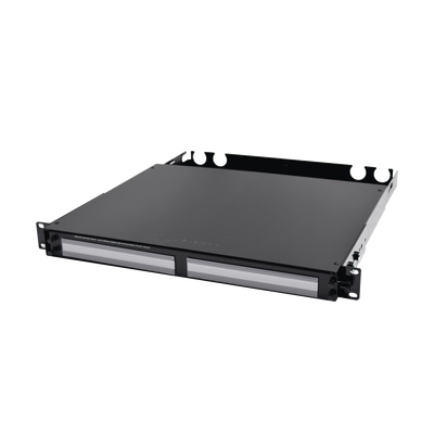 SIEMON Panel de Conexión de Fibra de Alta Densidad, Para Rack de 19in, Acepta 4 Placas Plug and Play, Hasta 96 Fibras, 1 UR MOD: FCP3-DWR-4A