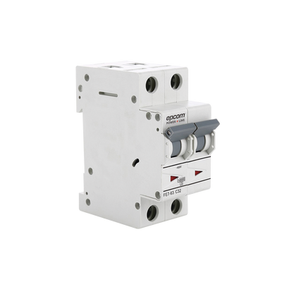 EPCOM POWERLINE Protección Térmica 2P, 32A, Corriente Alterna 400 V CA para Aplicación Fotovoltaica Montaje Riel DIN MOD: FE763