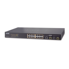 PLANET Switch Administrable L2 de 16 Puertos PoE+ y 2 Puertos Compartidos Gigabit TP/SFP MOD: FGSW-1816HPS