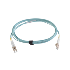 SIEMON Jumper de Fibra Óptica Multimodo 50/125 XGLO OM3, LC-LC Duplex, OFNR, Color Aqua, 5 Metros FJ2-LCLC5L-05AQ