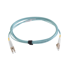 SIEMON Jumper de Fibra Óptica Multimodo 50/125 XGLO OM4, LC-LC Duplex, OFNR, Color Aqua, 10 Metros FJ2-LCLC5V-10AQ