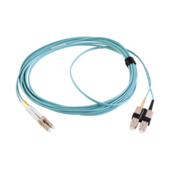 SIEMON Jumper de Fibra Óptica Multimodo 50/125 XGLO OM3, LC-SC Duplex, OFNR, Color Aqua, 2 Metros MOD: FJ2-LCSC5L-02AQ