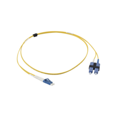 SIEMON Jumper de Fibra Óptica Monomodo (OS2), XGLO, Riser, LC/UPC-SC/UPC Duplex, OFNR, Color Amarillo, 1 Metro MOD: FJ2-LCUSCUL-01