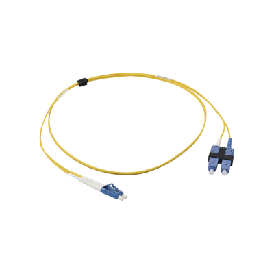 SIEMON Jumper de Fibra Óptica Monomodo (OS2), XGLO, Riser, LC/UPC-SC/UPC Duplex, OFNR, Color Amarillo, 1 Metro MOD: FJ2-LCUSCUL-01