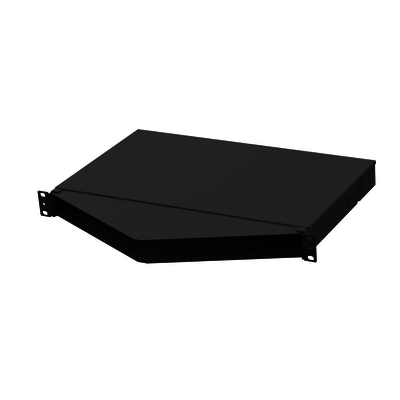 PANDUIT Panel de Distribución de Fibra Óptica, Acepta 4 Casetes QuickNet o Placas FAP/FMP con Panel CFAPPBL1A (No Incluido), Bandeja Fija, Angulado, Hasta 96 Fibras, Color Negro, 1UR MOD: FMT1A