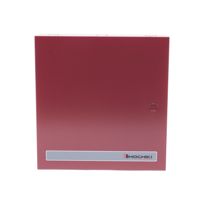 HOCHIKI Fuente de poder, Seleccionable 12 ó 24 Vcc 3A, Gabinete color rojo. MOD: FN-400ULX-R