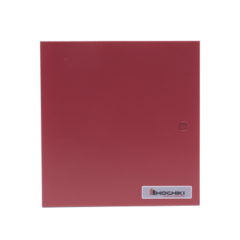 HOCHIKI Fuente de poder de 12 / 24 Vcc 6A Gabinete color rojo MOD: FN-600UL-XR