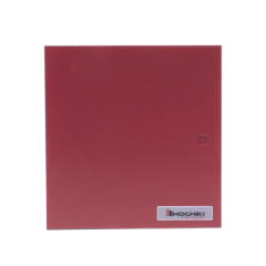 HOCHIKI Fuente de poder de 12 / 24 Vcc 6A Gabinete color rojo MOD: FN-600UL-XR