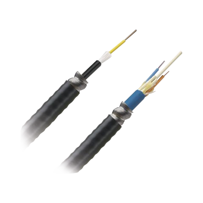 PANDUIT Cable de Fibra Óptica de 12 hilos, Multimodo OM4 50/125 Optimizada, Interior/Exterior, Armada, Loose Tube 250um, OFCR (Riser), Precio Por Metro MOD: FOGRZ12Y