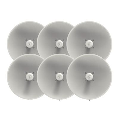 CAMBIUM NETWORKS Paquete de 6 ePMP Force 300-25L para zonas con alta interferencia, hasta 400+ Mbps, 4910 - 6200 MHz, 802.11 AC Wave2, Antena de 25 dBi, baja latencia MOD: FORCE-300-25L-6-PACK