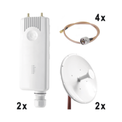 CAMBIUM NETWORKS Enlace completo Punto a Punto para servicios TriplePlay, incluye: 2x FORCE300CSM, 2x NP-2 (34 dBi), 4x Jumper MOD: FORCE300-KIT34