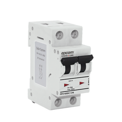 EPCOM POWERLINE Protección Térmica 2P, 40 A, Corriente Directa 800 Vcc para Aplicación Fotovoltaica Montaje Riel DIN MOD: FPV632PC40
