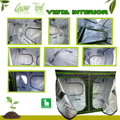 Imagen de GAPY Tienda Indoor Hidropónica Calidad Premium, Armario de Cultivo para Interior, Grow Tent 240*120*200 cms Mylar 600 D de Alta Densidad. Fácil de Instalar, máxima Calidad y Durabilidad