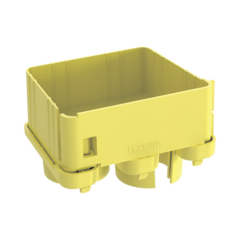 PANDUIT Tapa con 2 Salidas a Tubo de 1.5in (38mm), Para uso con Canaletas 4X4 FiberRunner™, Color Amarillo MOD: FRIDT4X4LYL