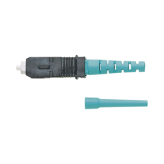 PANDUIT Conector de Fibra Óptica SC Simplex OptiCam, Multimodo 50/125 OM3/OM4, Pre-pulido, Color Aqua MOD: FSC2MCXAQ